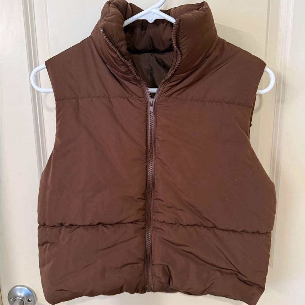Brown Puffer Vest